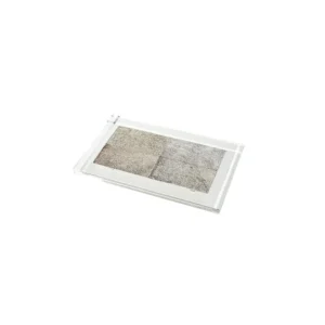 HAIRY LEATHER TRAY-TRANSPARENT